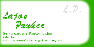 lajos pauker business card